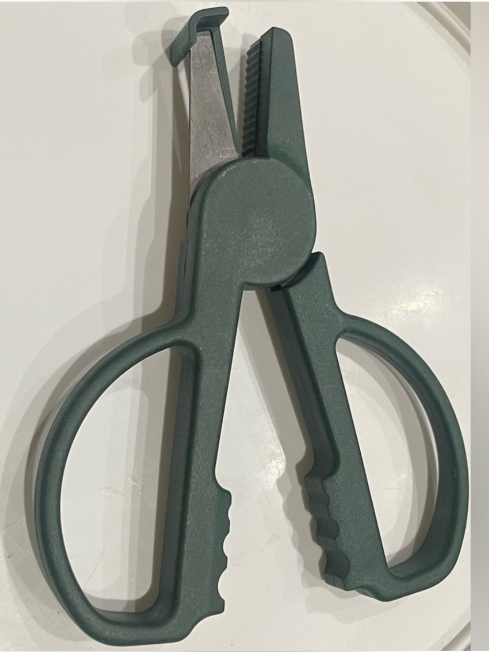 VintageScoring Scissors Rare Paper Crafting Tool  Flat Green Plastic